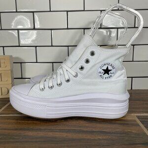 Converse Chuck Taylor All Star Move Womens 6 Shoes White Ivory Platform Sneaker